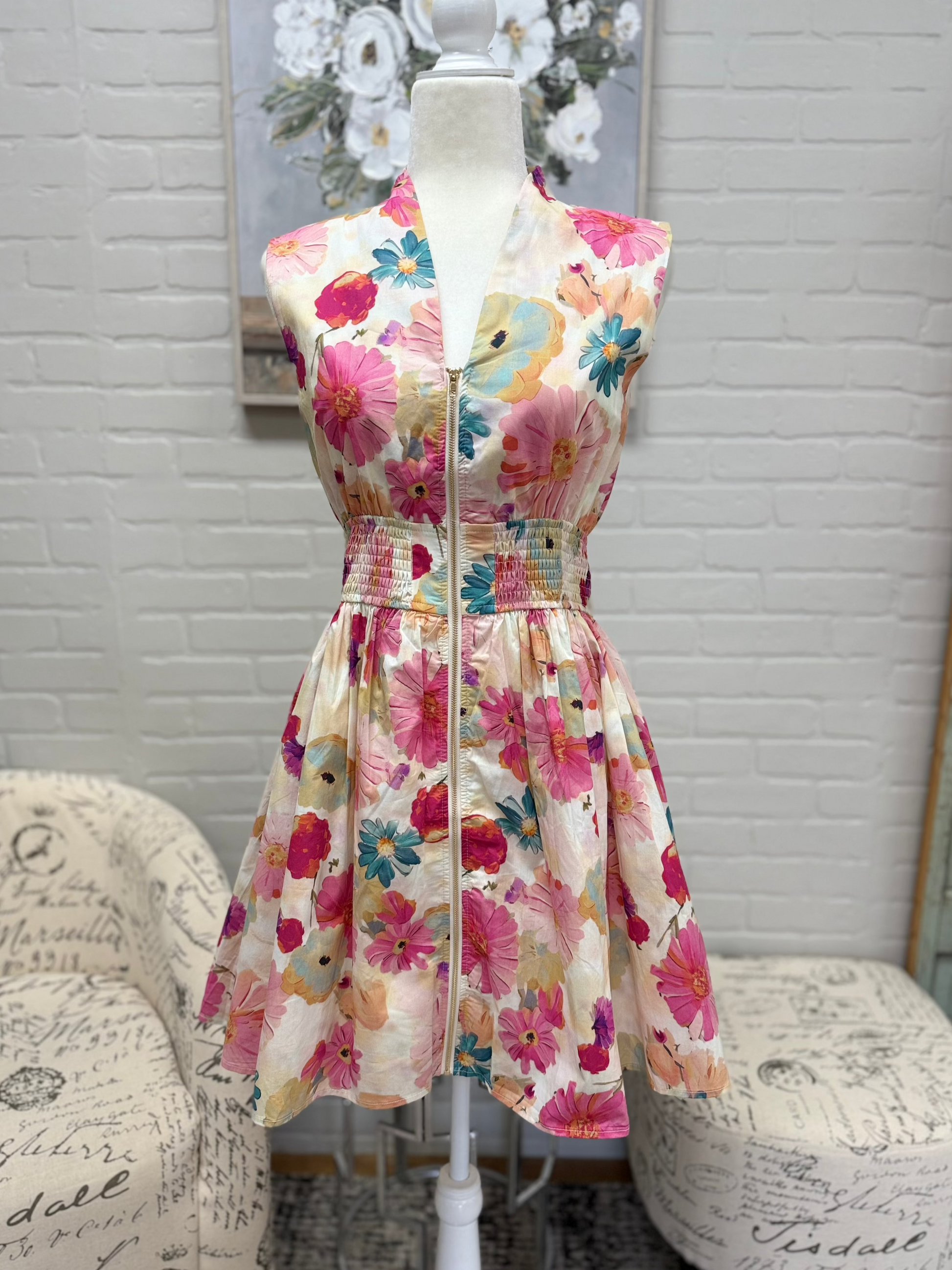 Berry Floral Dress