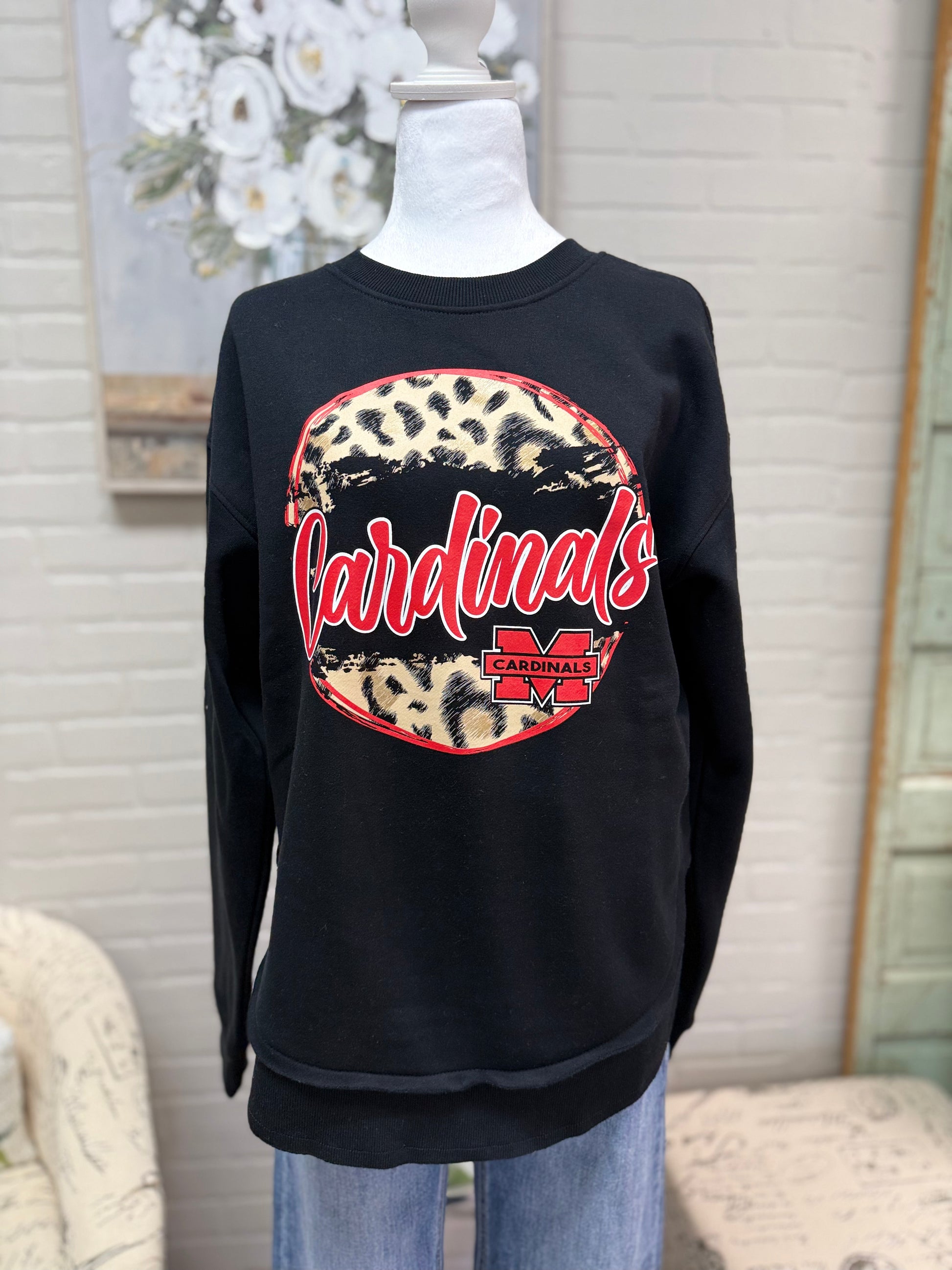 Leopard Cardinal Sweatshirt