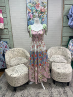 Mixed Floral Midi Dress