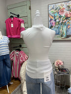 White Knit Tank Top