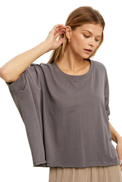 Charcoal Relaxed Top