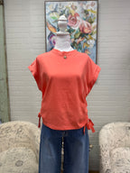 Coral Side Cinch Top