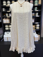Textured Ruffle Mini Dress