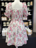 Pink Floral Mini Dress