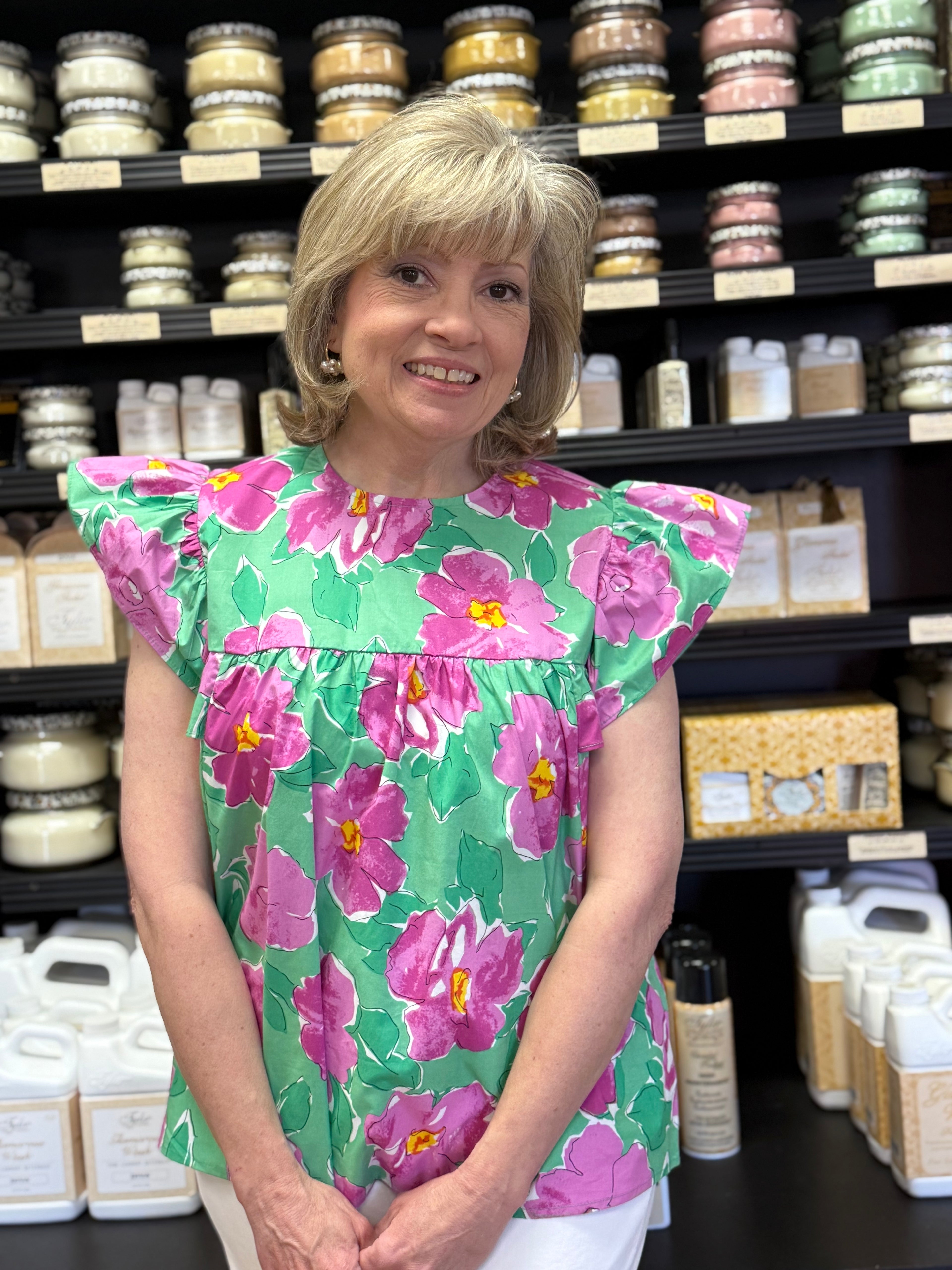 Watercolor Floral Blouse