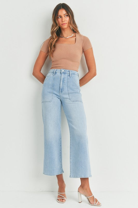 HR Cargo Pocket Wide Leg Jean