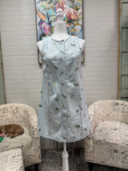 Embroidered Denim Floral Mini