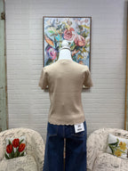 Khaki Short Sleeve Cardigan