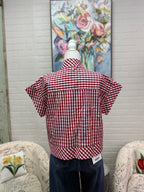 Red Gingham Button Down