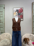 Chocolate Whip Stitch Vest