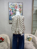 Off White Polka Dot Top