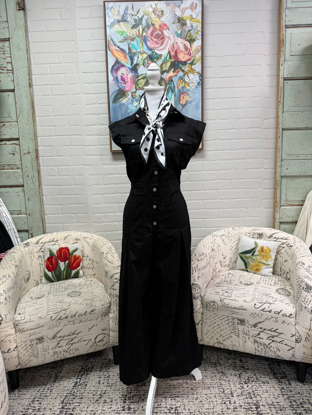 Black Sleeveless Jumpsuit