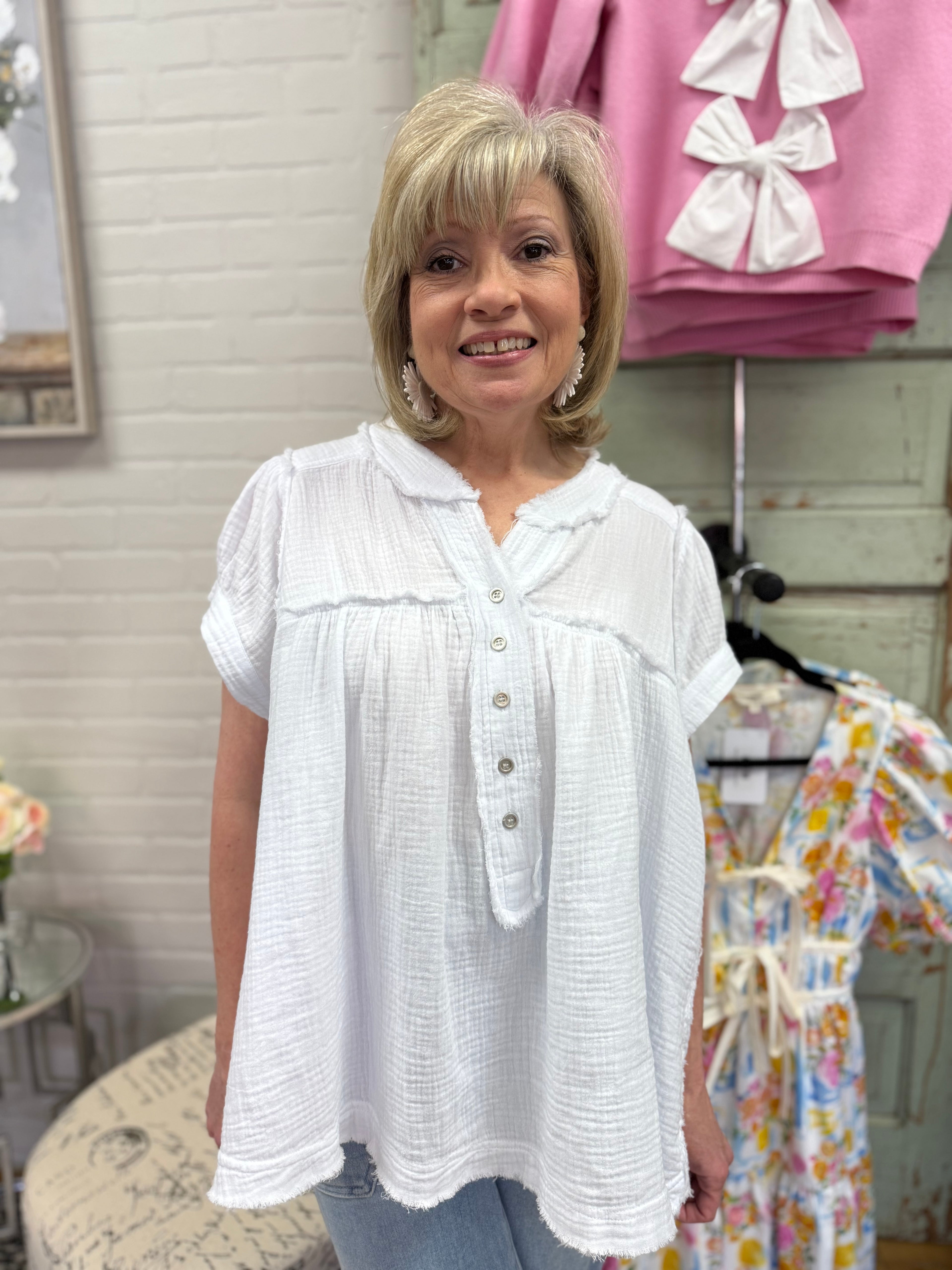 White Gauze Blouse