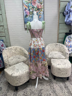 Mixed Floral Midi Dress