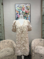 Floral Applique Mini Dress