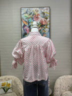 Pink Polka Dot Blouse