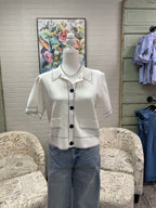 Cream Short Sleeve Jacket