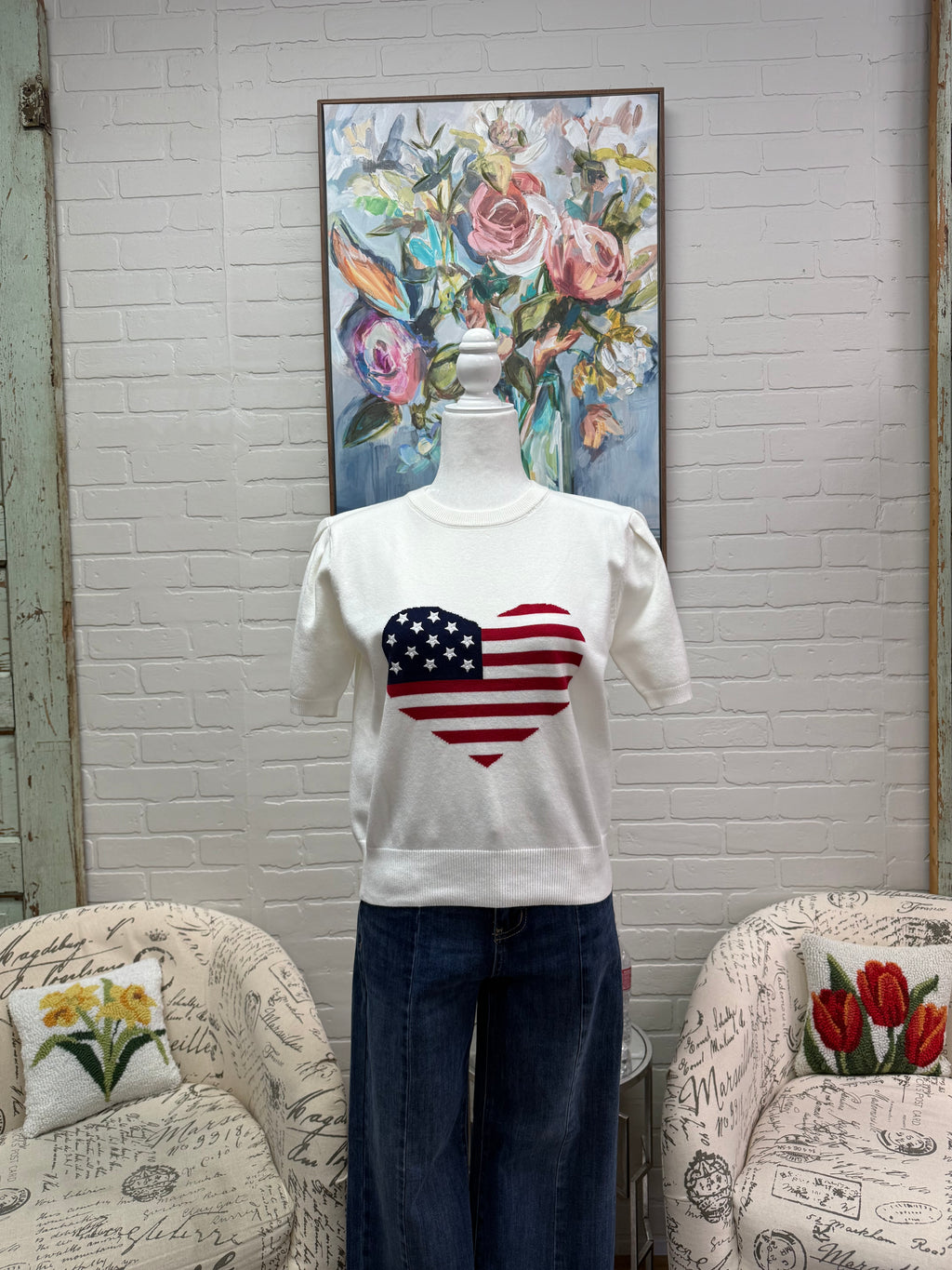 Americana Heart Sweater