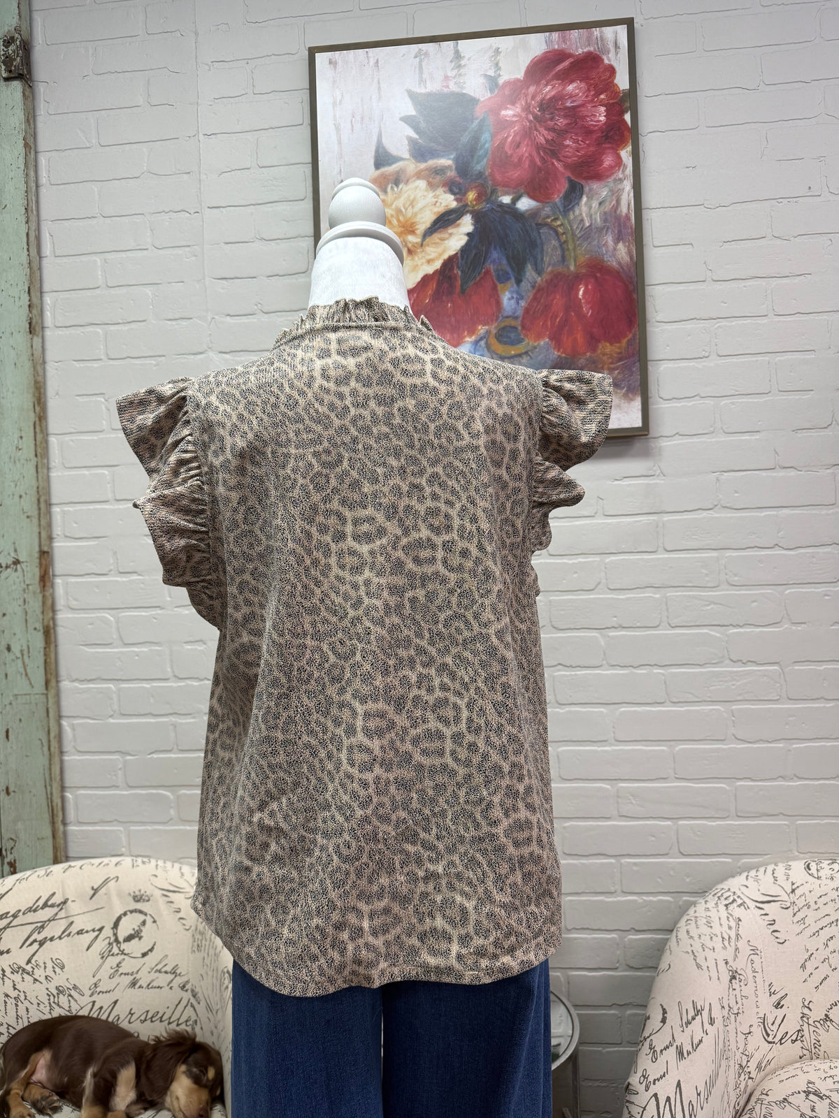 Leopard V-Neck Top