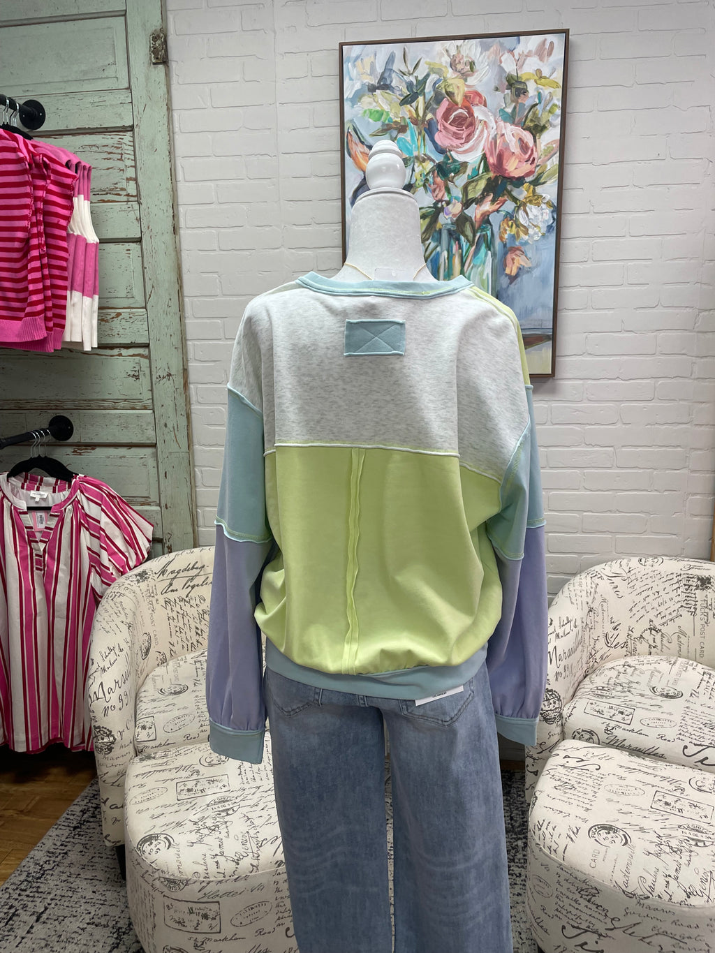 Pastel Colorblock Sweatshirt