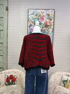 Red Striped Cardigan