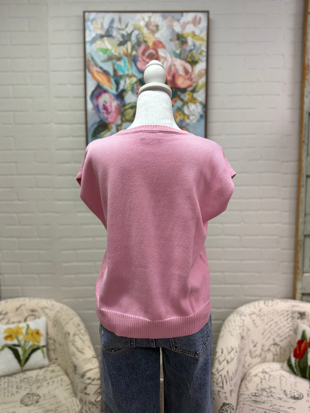 Pink US Flag Sweater