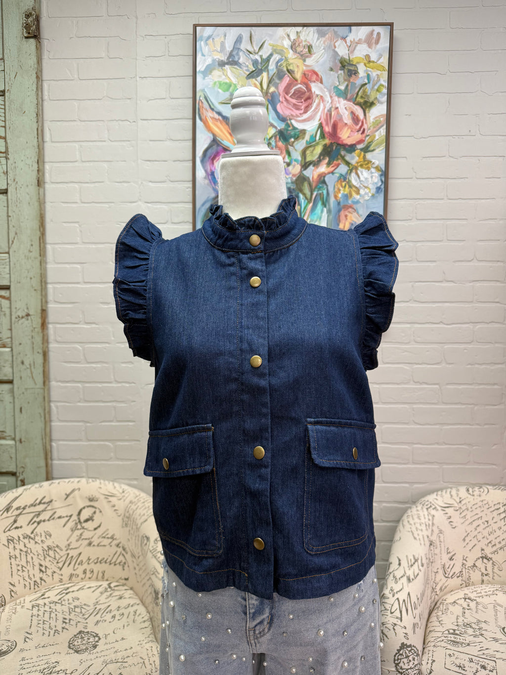 Dark Denim Vest