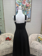 Black Corded Midi Dress