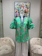 Green Botanical Top
