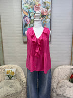 Pink Ruffle Blouse