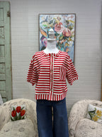 Red Short Sleeve Button Down