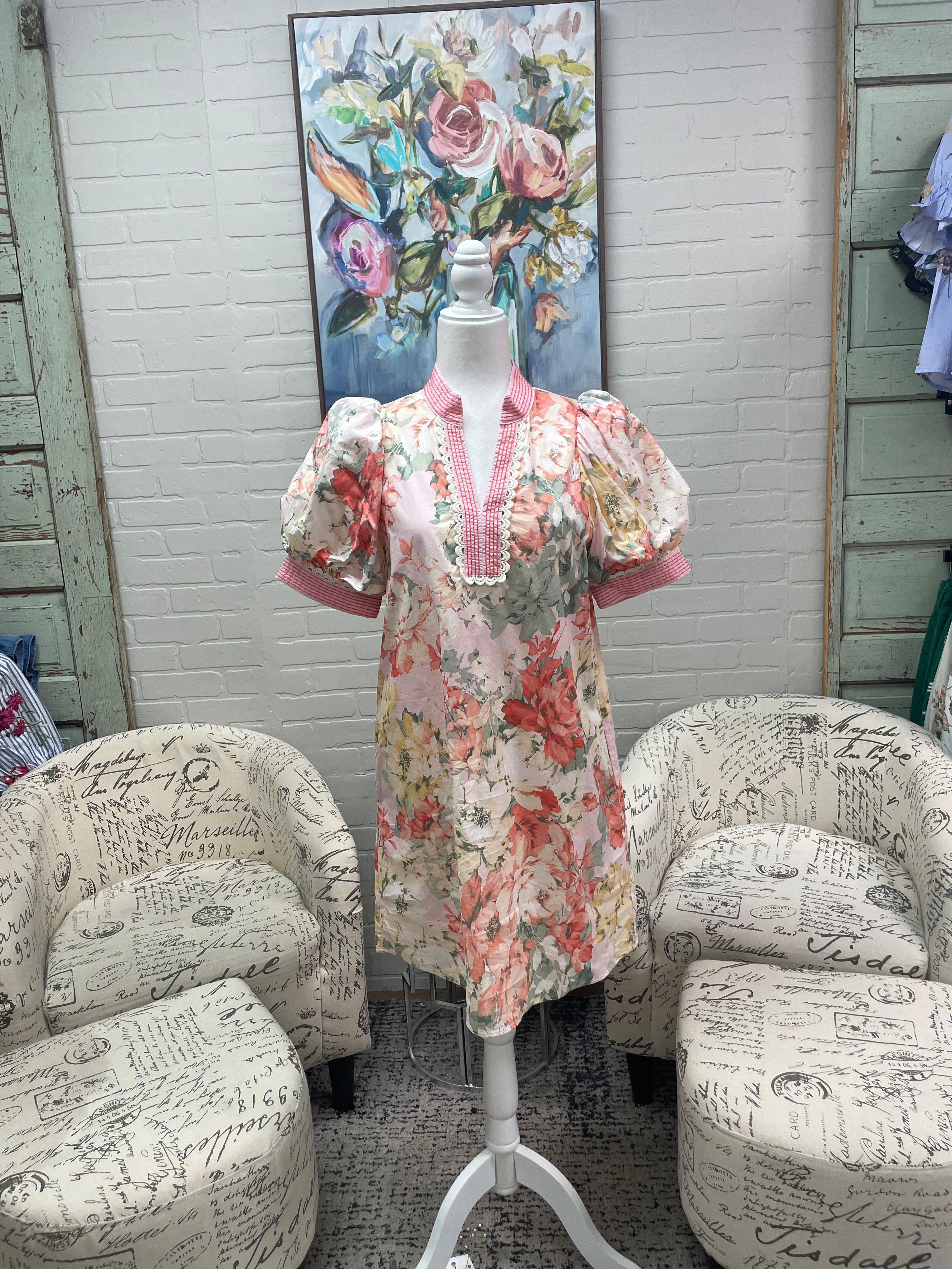 Pastel Floral Mini Dress