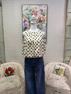 Off White Polka Dot Top