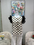 Polka Dot Frill Top