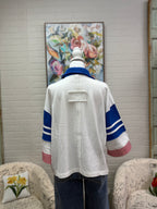 Red, White & Blue 3/4 Sleeve Top