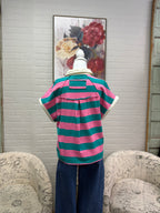 Pink Striped Polo