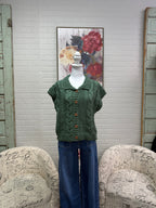 Sea Green Pointelle Sweater