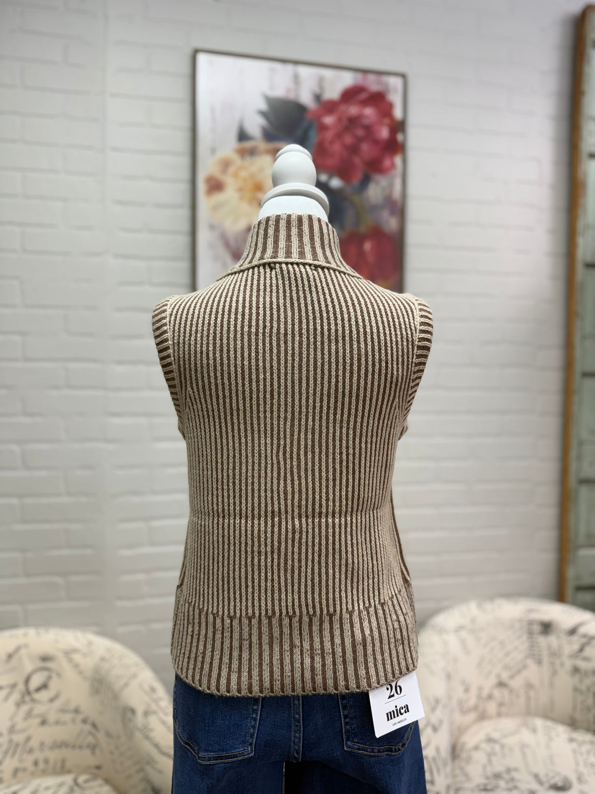 Coco Ribbed Sleeveless Jacket