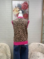 Leopard Contrast Vest