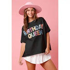 Birthday Queen Sequin Top