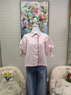 Pink Polka Dot Blouse