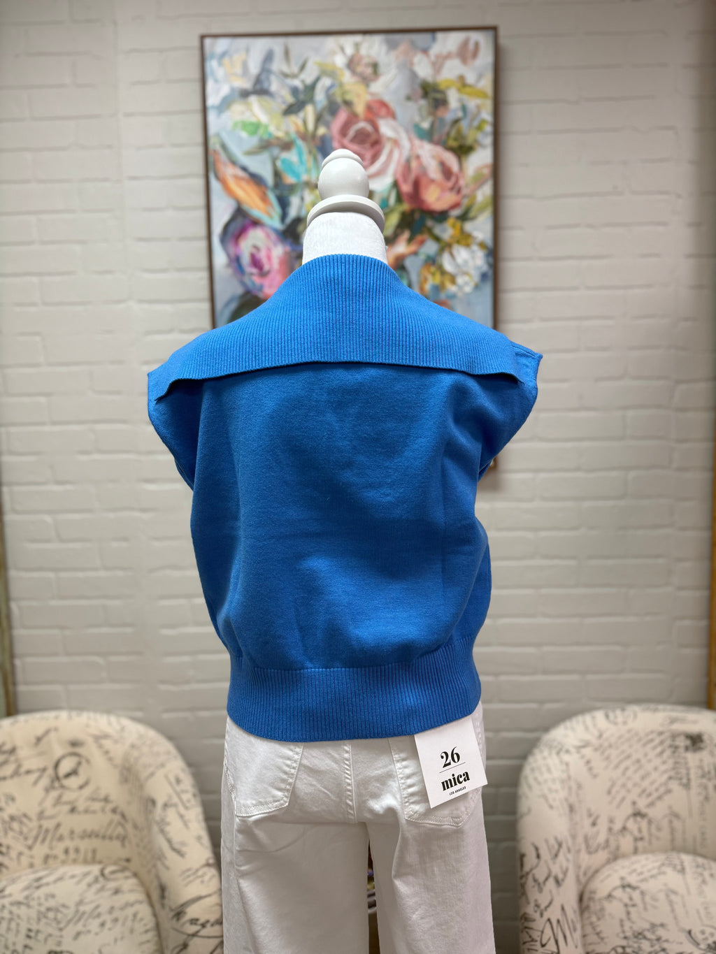 Blue Collared Sweater