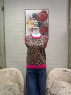 Leopard Contrast Vest