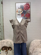 Leopard V-Neck Top