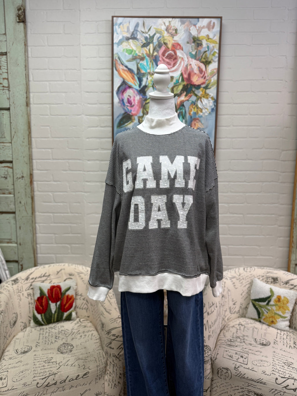 Gameday Mock Neck Sweatshirt