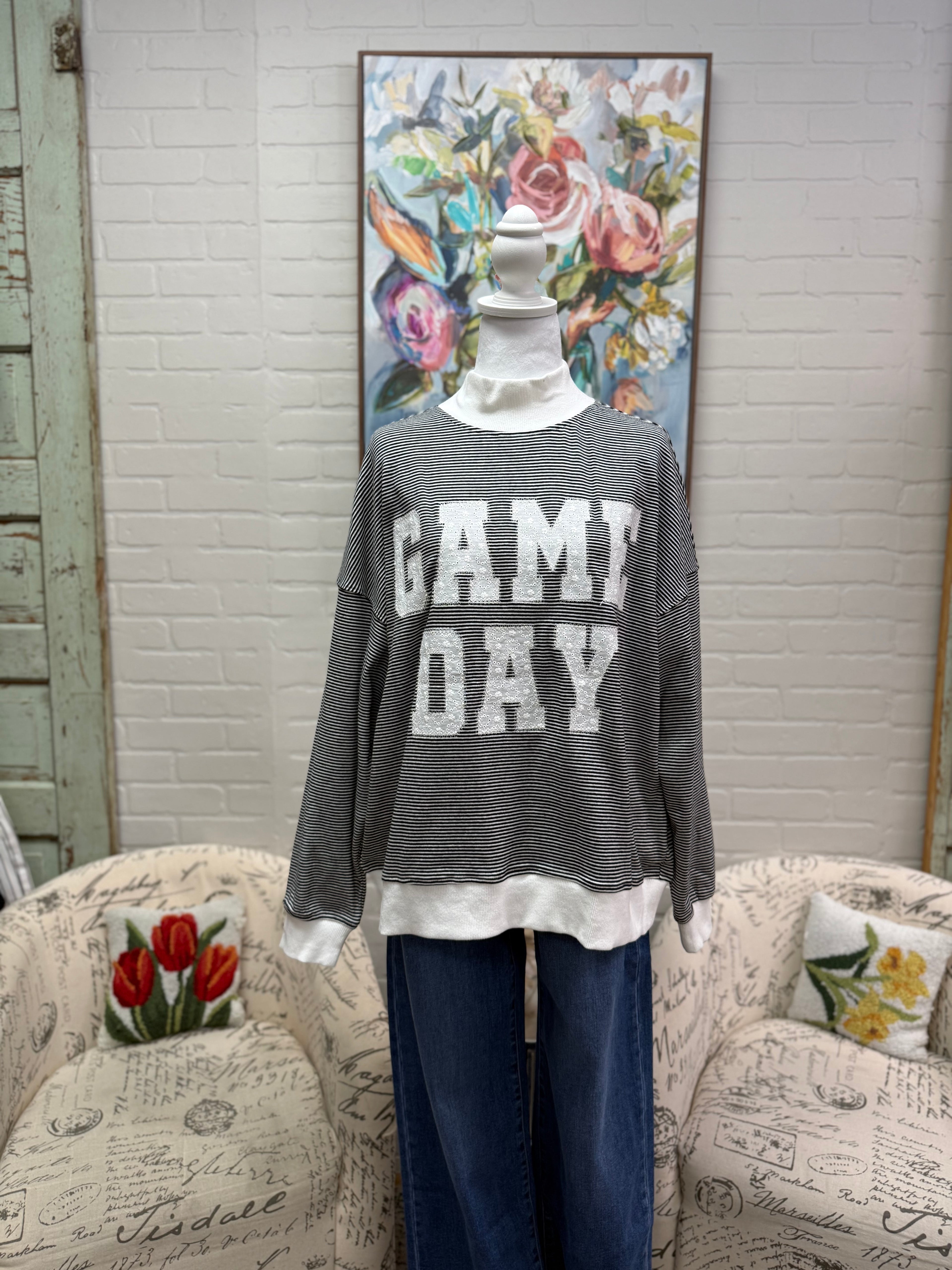 Gameday Mock Neck Sweatshirt