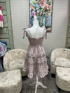 Lavender Floral Mini Dress