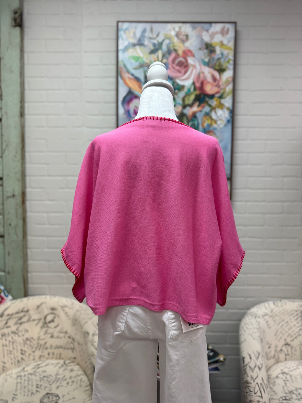 Pink Top w/ Red Stiching