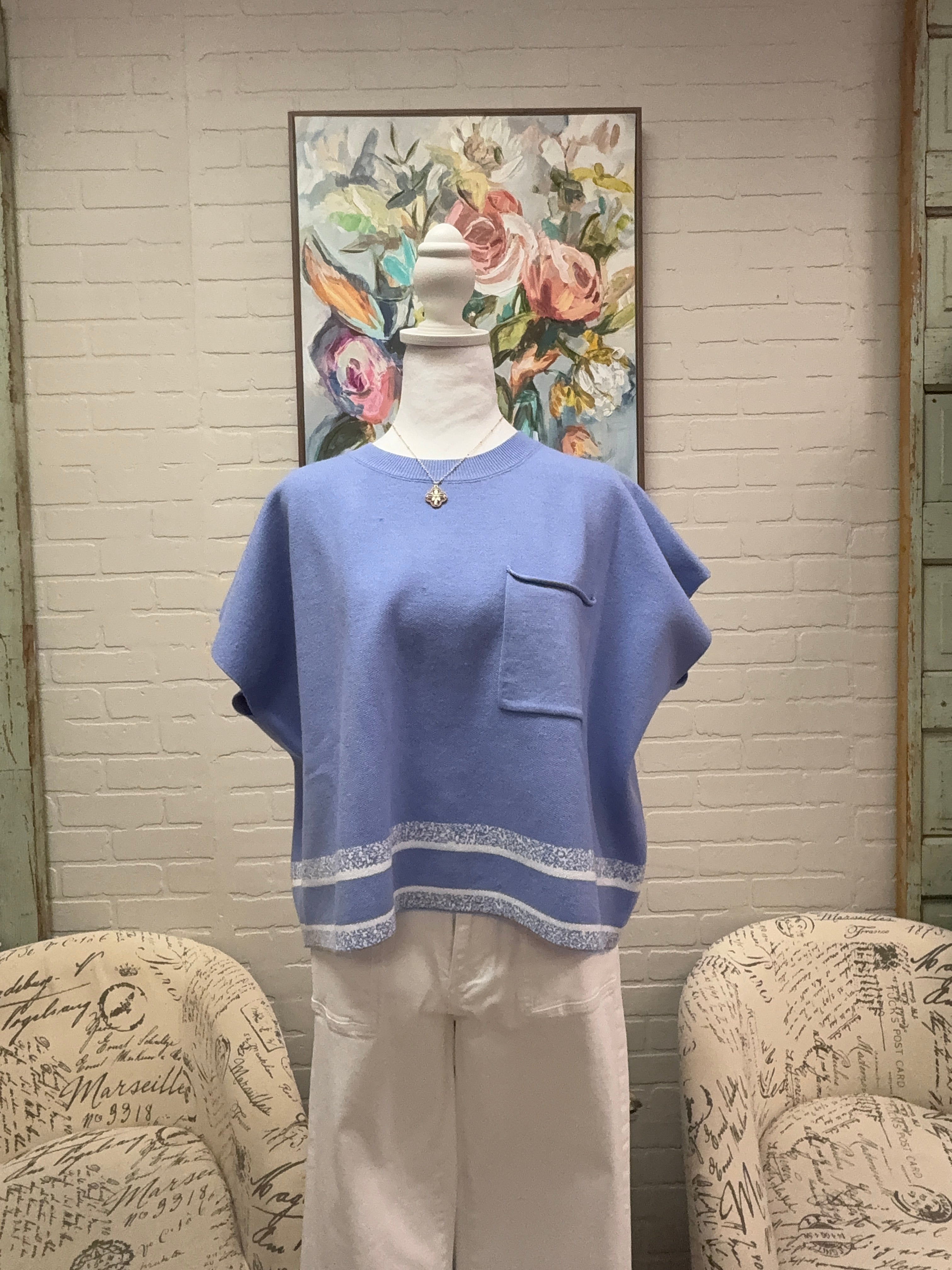 Periwinkle Stardust Stripe Sweater