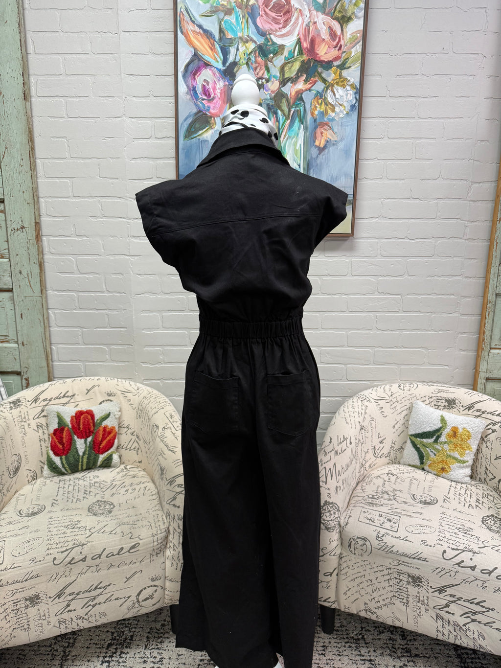 Black Sleeveless Jumpsuit